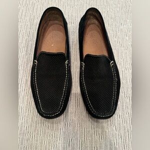 Donald J. Pliner Black Textured Loafers